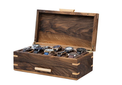 Wood watch box with - wood,