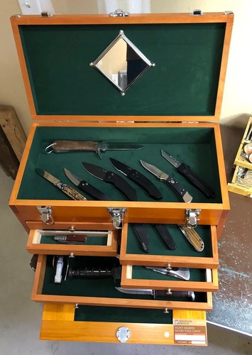Knife display case walnut - knife,