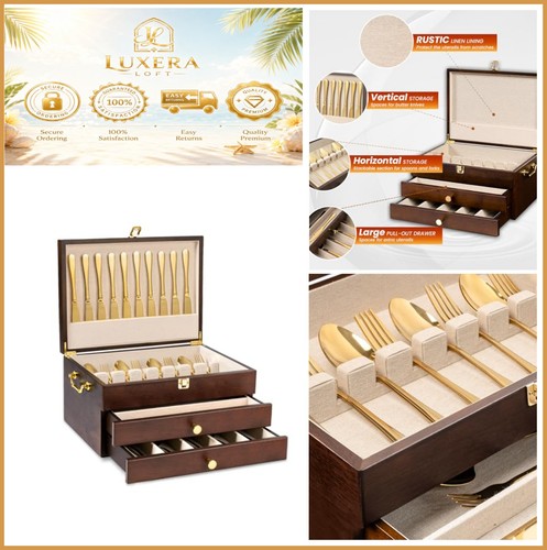 Wooden silverware storage - silverware,
