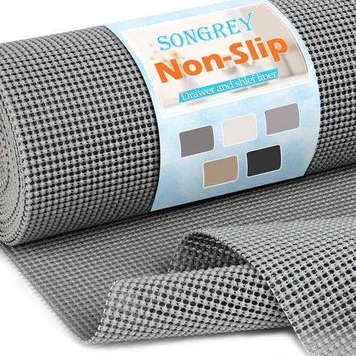 Non slip drawer - and, shelf