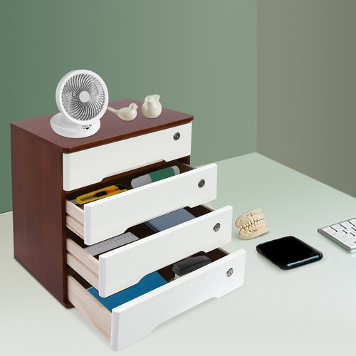 Wooden tier desktop storage - wooden, 4-tier