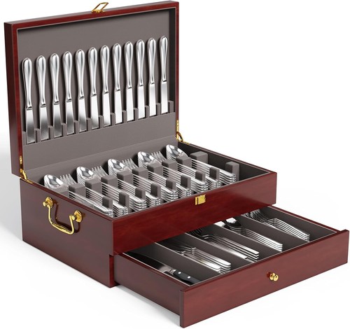 Elegant mahogany silverware - mahogany,