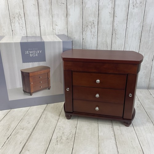 Three drawer walnut finish - drawer,