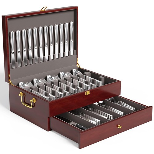 Mahogany silverware storage - silverware,